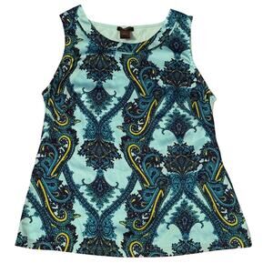 Ann Taylor Petite Paisley Print Sleeves Blouse/Shell, Size SP